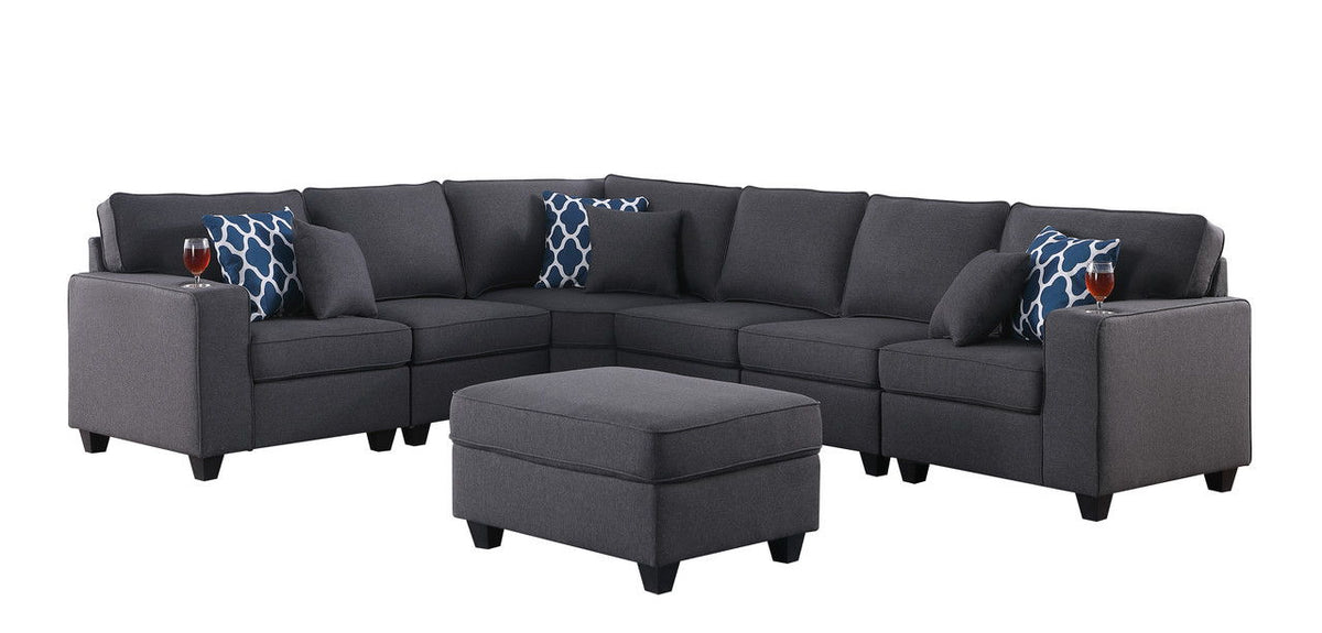 Cooper - Sectional Sofa With Ottomans And Cupholder