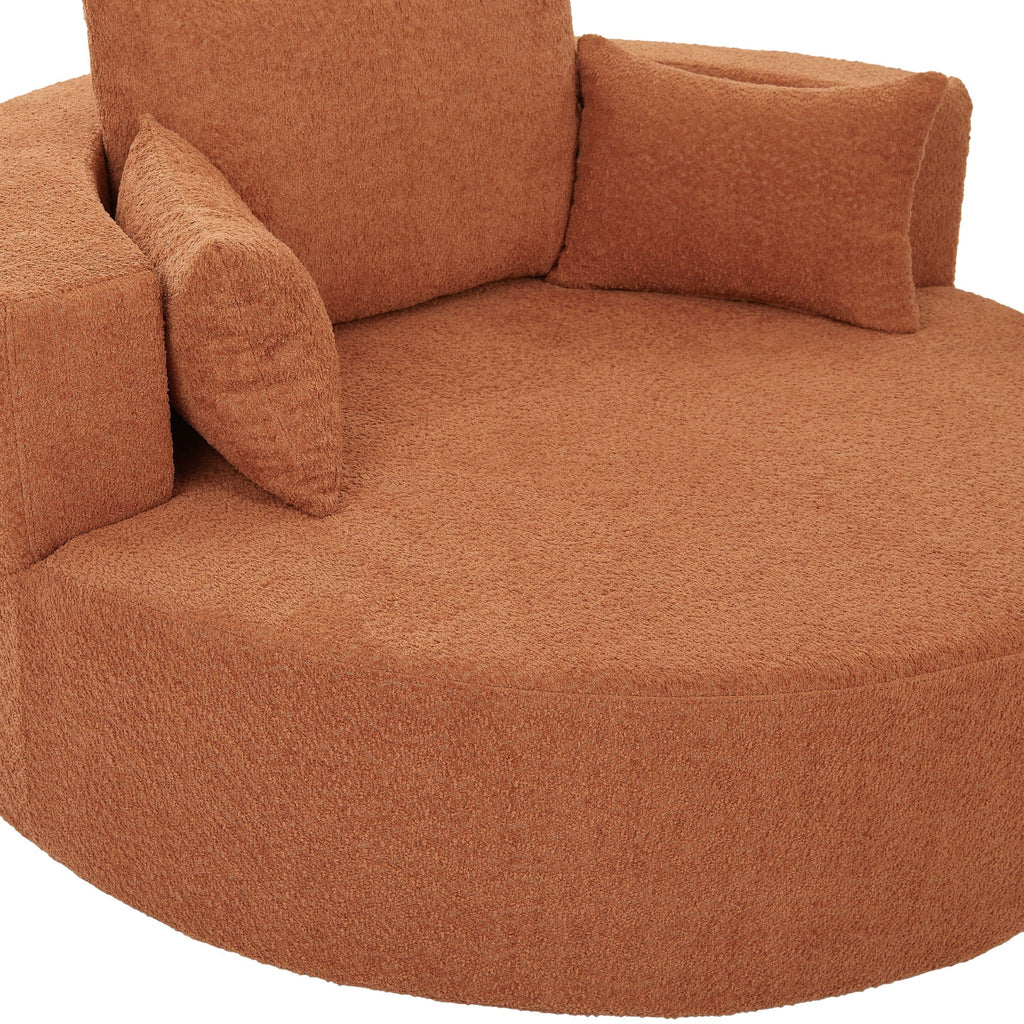 360° Swivel Accent Barrel Chair With 3 Removable Pillows For Living Room