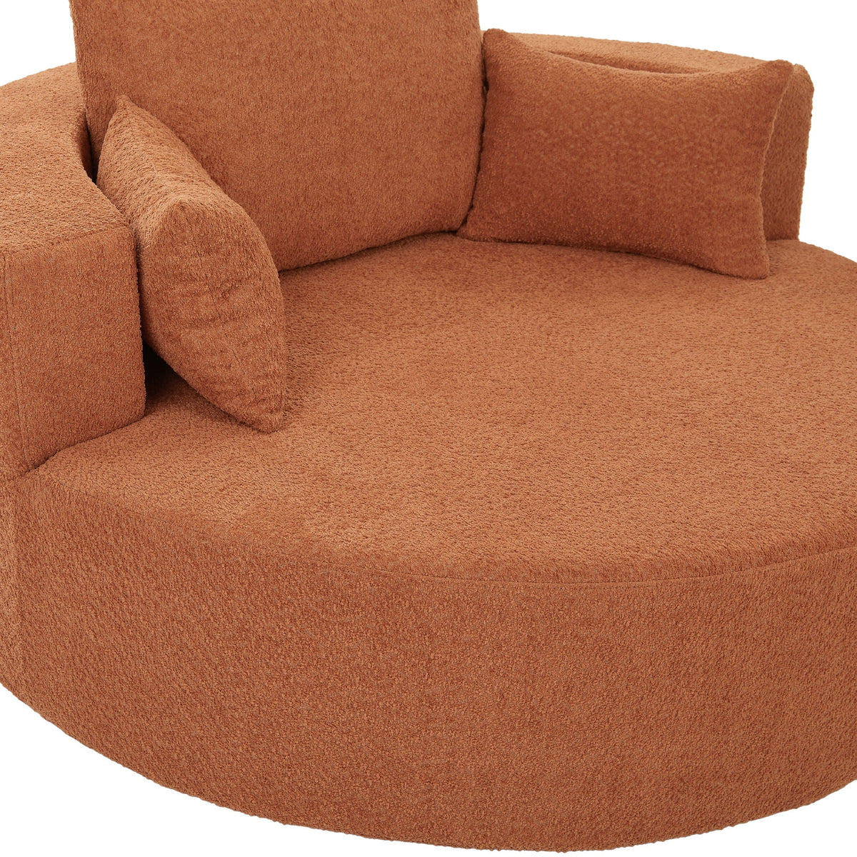 360° Swivel Accent Barrel Chair With 3 Removable Pillows For Living Room