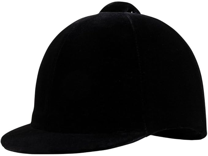 Dura-Tech Velvet Horse Riding Hunt Cap | Classic English Equestrian | Hunter Class Elegance | Use in Breed Show | Color Black