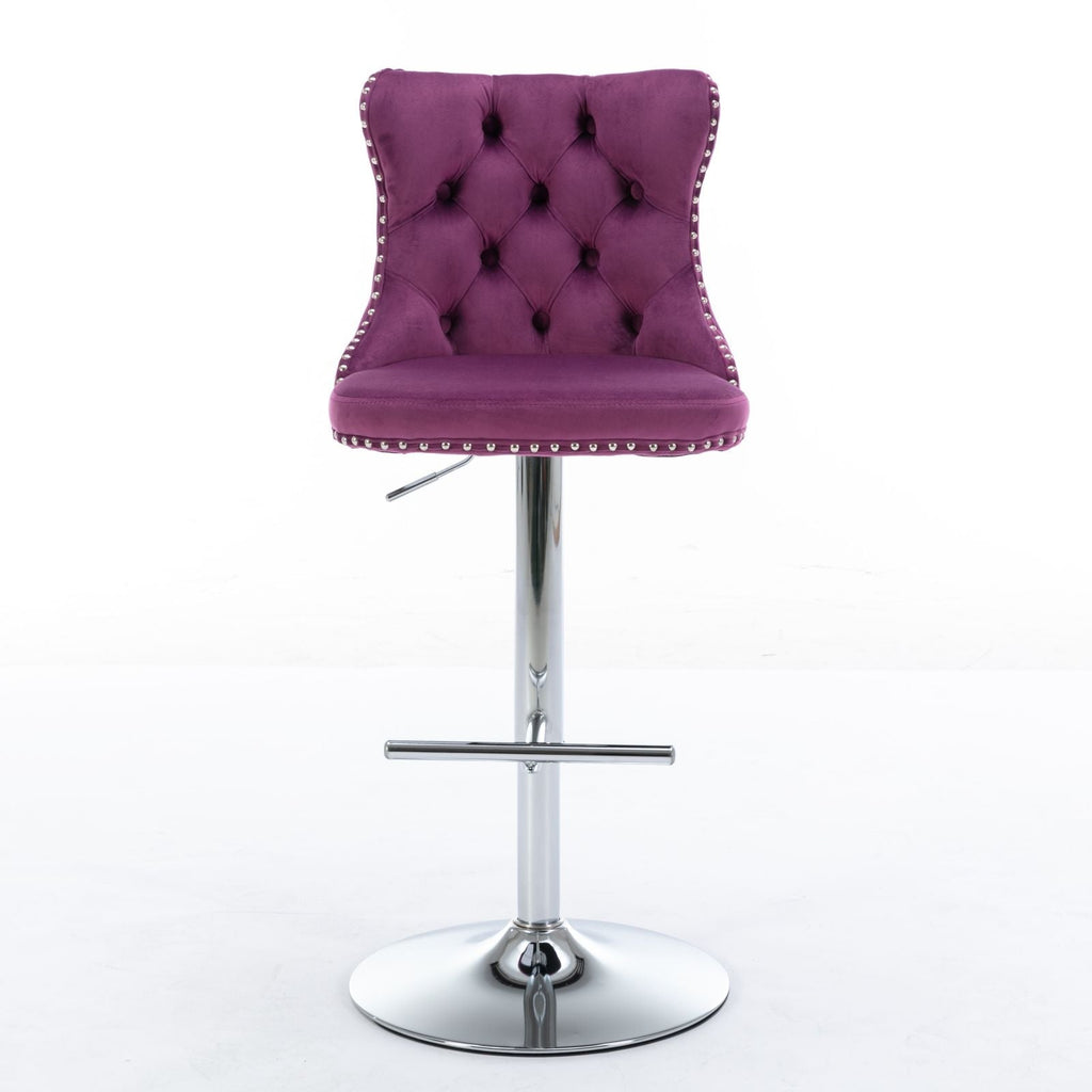 Swivel Adjustable Height Barstools Set of 2