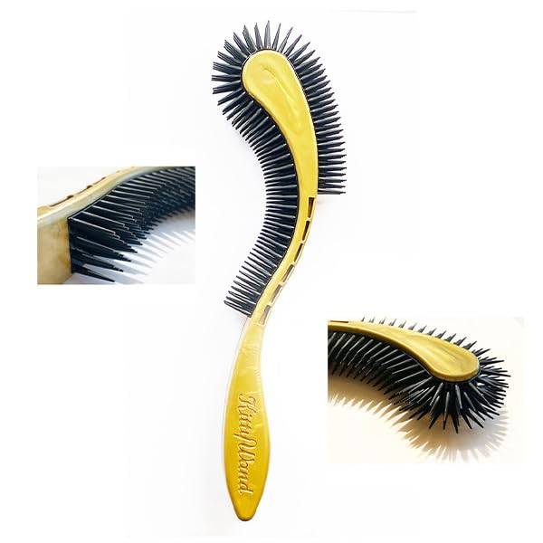 (Gold) Designed for Comfort,Created for Results. This innovative brush features multi-contour bristles that gently adapt to your cats body providing a stress-free brushing experience.
