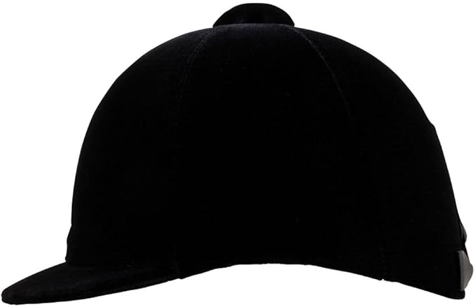 Dura-Tech Velvet Horse Riding Hunt Cap | Classic English Equestrian | Hunter Class Elegance | Use in Breed Show | Color Black