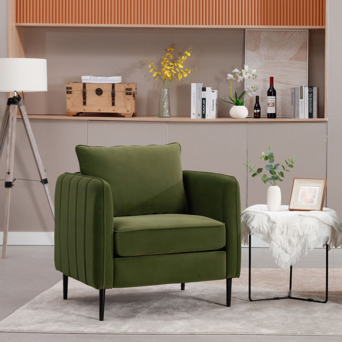 Accent Chair With Pillow For Living Room