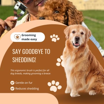 Shedding Tool – Undercoat Rake and Deshedding Brush for Pets, Detangling Brush, Grooming Comb, Cat Brush, Dog brush for Shedding LTANIOLAK