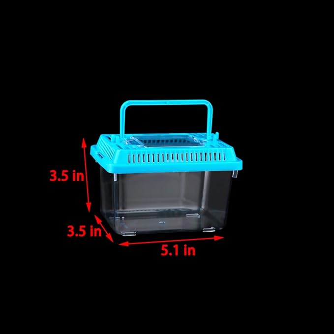 20 Pack Small Plastic Reptile Carrier Tarantula Enclosure Snake Breeding Box Hatching Container for Spider Fish Turtle Hermit Crab Bearded Dragon Lizard (5.1 x 3.5 x 3.5 Inch)