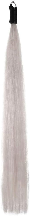 Horse Tail Extensions with Braided Horsehair Loop, Blunt Cut Bottom, 28-30 inches Long and 3/8 lb Weight