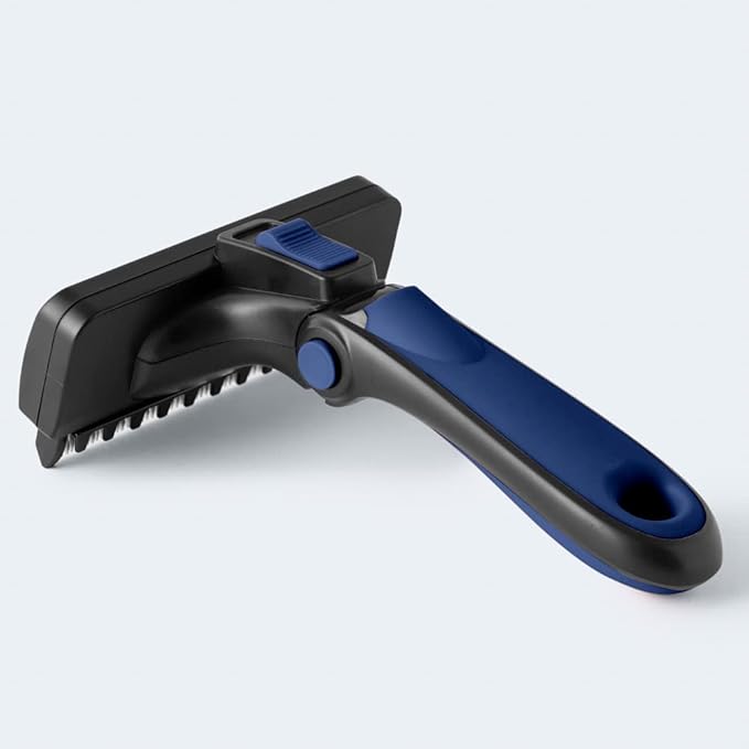 Deshedding Dog Brush for Long Hair (Large,Blue) – Gentle Deshedding tool for Dogs & Cats – Reduces shedding, without damaging topcoat. Removes Loose Fur & Dead Undercoat.