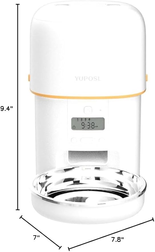 Automatic Cat Feeders - 2L Cat Food Dispenser Easy to Use, Timed Automatic Pet Feeder with Over 180-day Battery Life, 1-6 Meals Dry Food Programmable Portion Control Also for Dogs