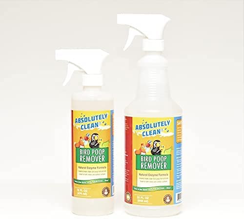 Absolutely Clean Amazing Bird Poop Remover - Just Spray/Wipe - Safely & Easily Removes Bird Messes - Use Indoor/Outdoor - Made in The USA