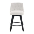 Swivel Bar Stools & Button Tufted Back (Set of 2)