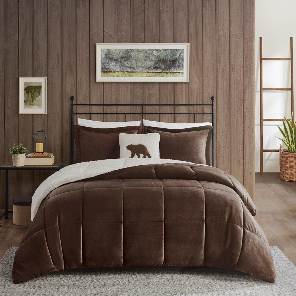 King Plush to Sherpa Down Alternative Comforter Set