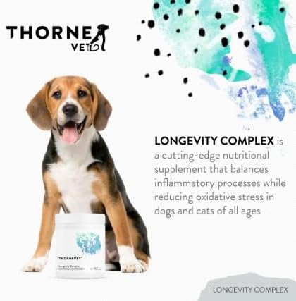 ThorneVet Longevity Supplement for Dogs & Cats - Chewable Formula to Support Healthy Aging, Inflammation Balance, and Cellular Vitality – 90 Soft Chews