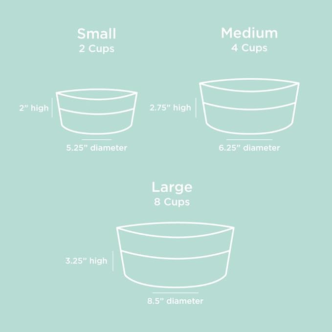 Waggo Dipper Ceramic Dog Bowl for Small and Large Breeds - Heavyweight and Durable Pet Food and Water Dish Crock, Dishwasher Safe, Modern (Mauve, Small)