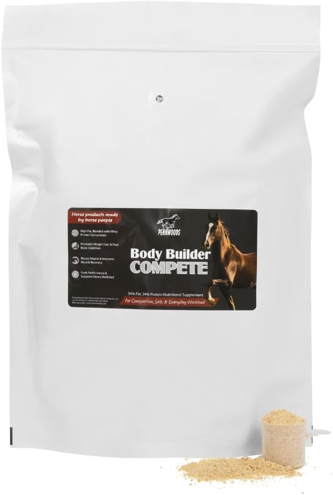 Body Builder Compete: Advanced Horse Weight Gain Supplement, Designed for Competition and Sale, 22lb Bag