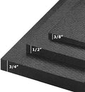 American Floor Mats - Horse/Stable Mats - Heavy Duty Stall Mats - Thick, Durable Rubber Flooring Solid Black 3/8" Thick - 4' x 25' Roll