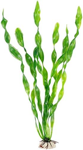 MyLifeUNIT Artificial Seaweed Water Plants for Aquarium, Plastic Fish Tank Plant Decorations 10 PCS (Green)