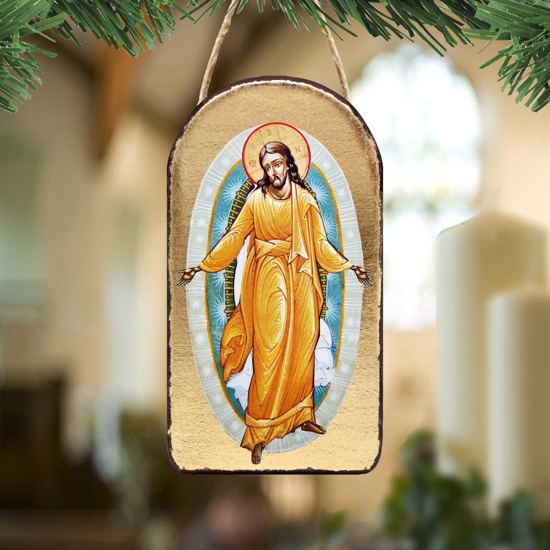 Resurrection Religious Christian Sacred Icon Ornament - Inspirational Icon Decor - 87059