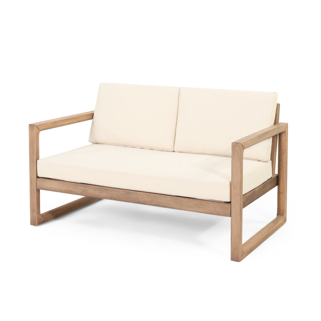 4-Pieces Acacia Wood Patio Furniture Set