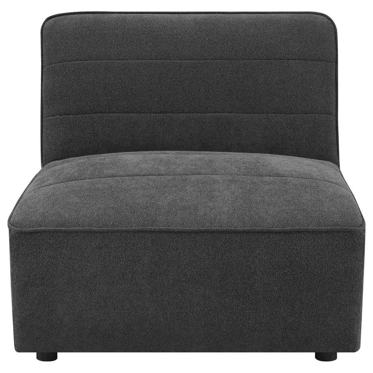 Ortega - Upholstered Armless Chair - Charcoal