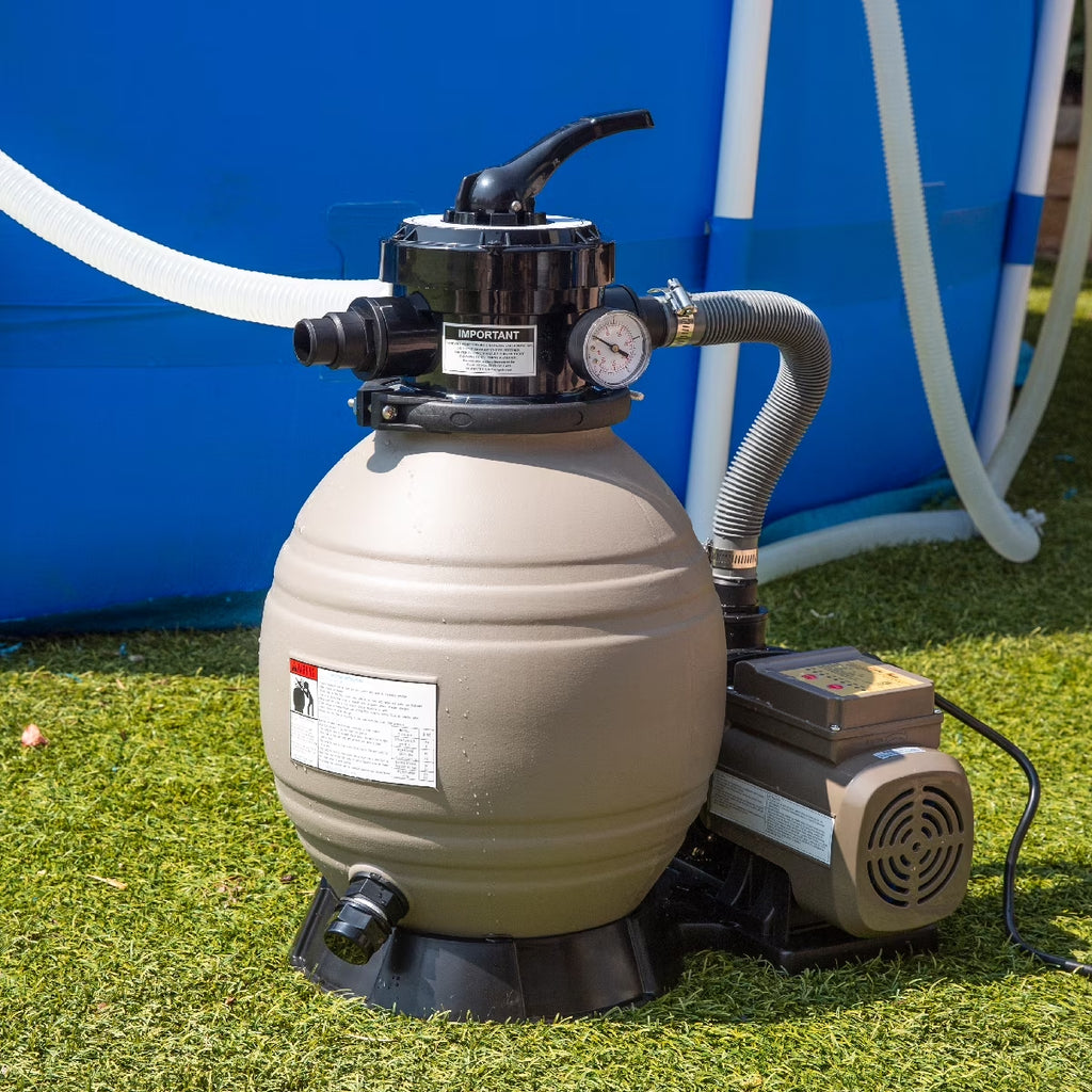 " 13"" Sand Filter with 3/4HP Pool Pump and Timer for Aboveground Swimming Pools"
