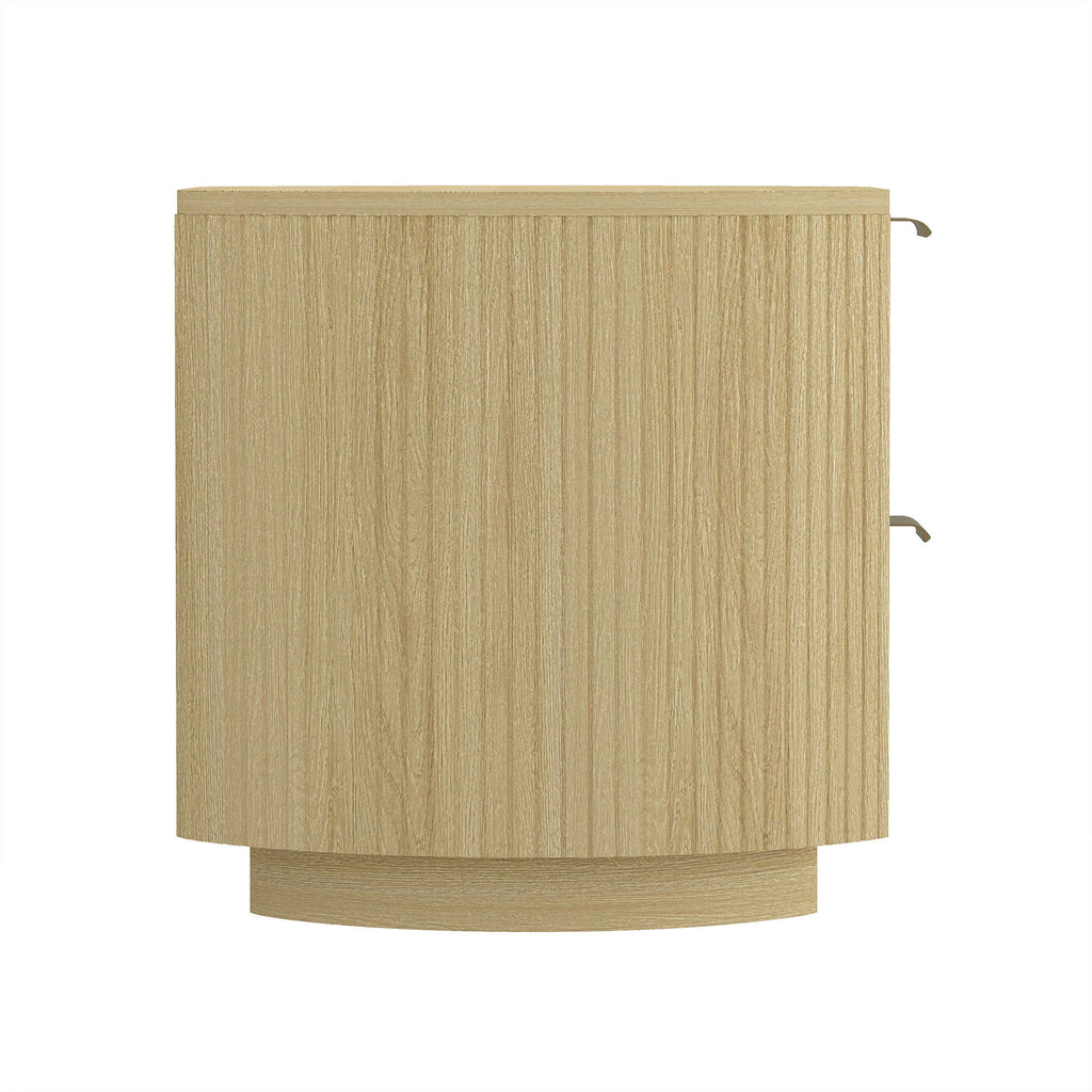 Olivia - Nightstand & 2 Drawers - Oak