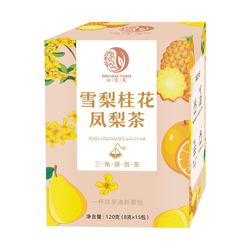 Pineapple Osmanthus Snow Pear Fruit Tea – Kumquat & Floral Tisane (15 Triangle Bags / 120g)