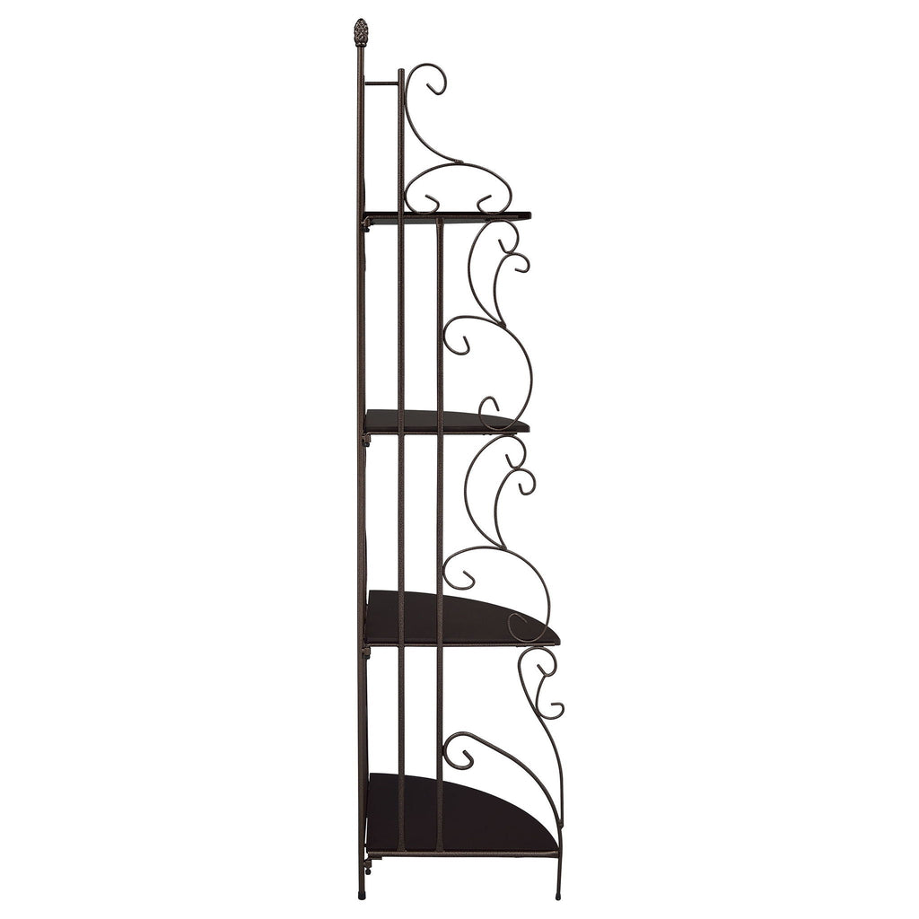 4 Shelf Corner Bookcase - Cappuccino