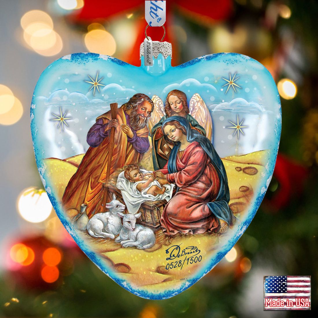 Nativity Glass Ornament Limited Edition by G. DeBrekht - Nativity Holiday Decor - 738-081