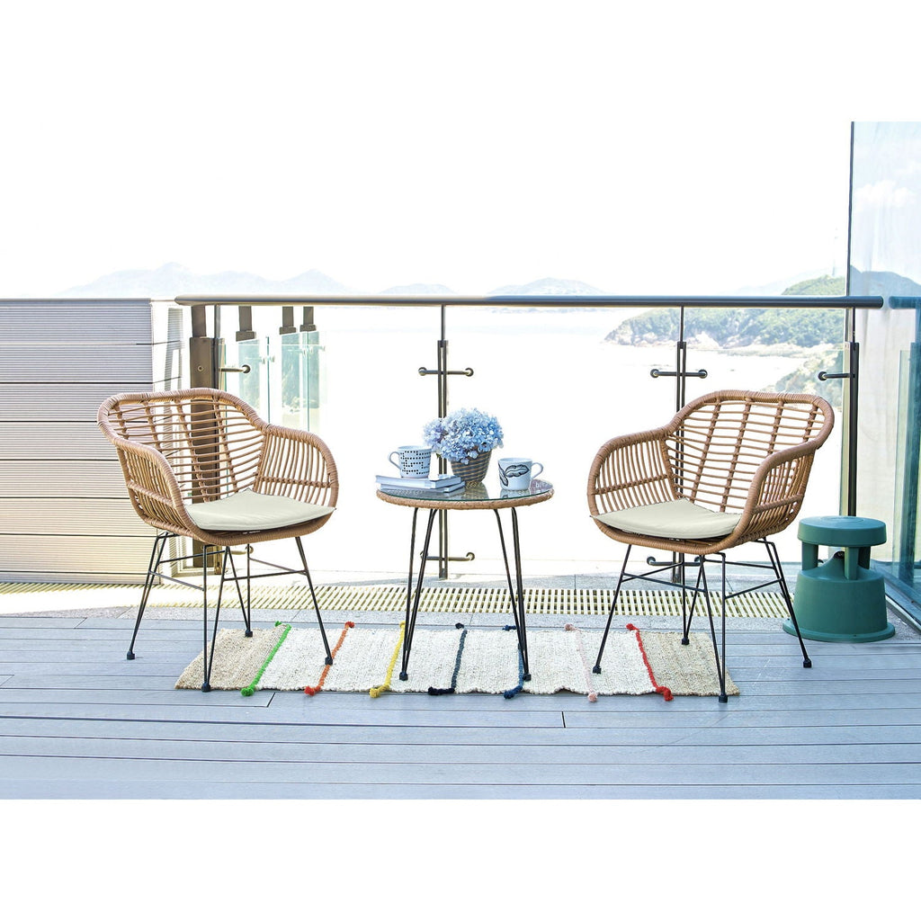 Antibes - 3 Piece Outdoor Patio Conversation Set