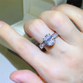 3 Carat Oval-Cut Sparkala™ Pure Sterling Silver Ring
