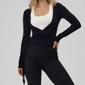 Mesh Breathable Outdoor Long-sleeve V-neck