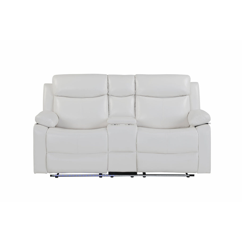 Blanche - Console Reclining Loveseat With LED Lights And Speakers