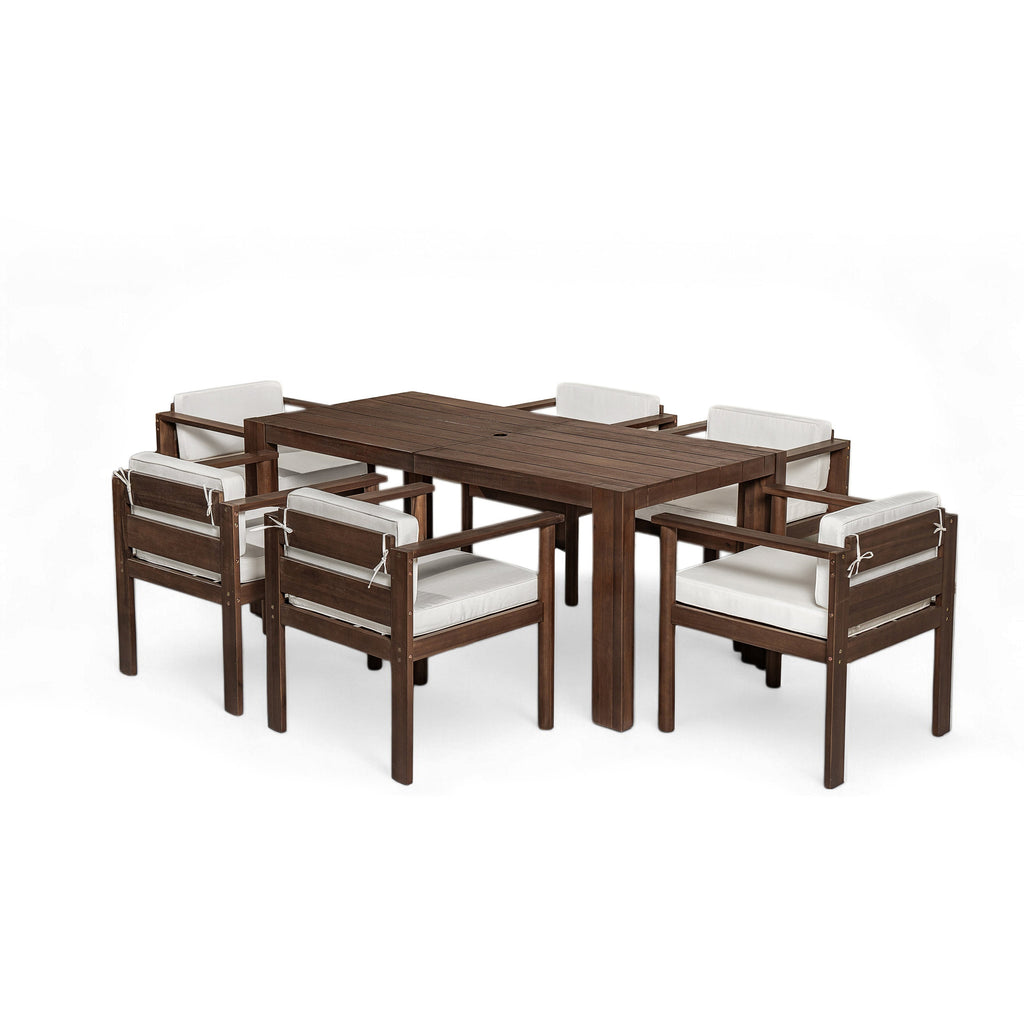 TREXM 7-Piece Patio Dining Table Set for 6