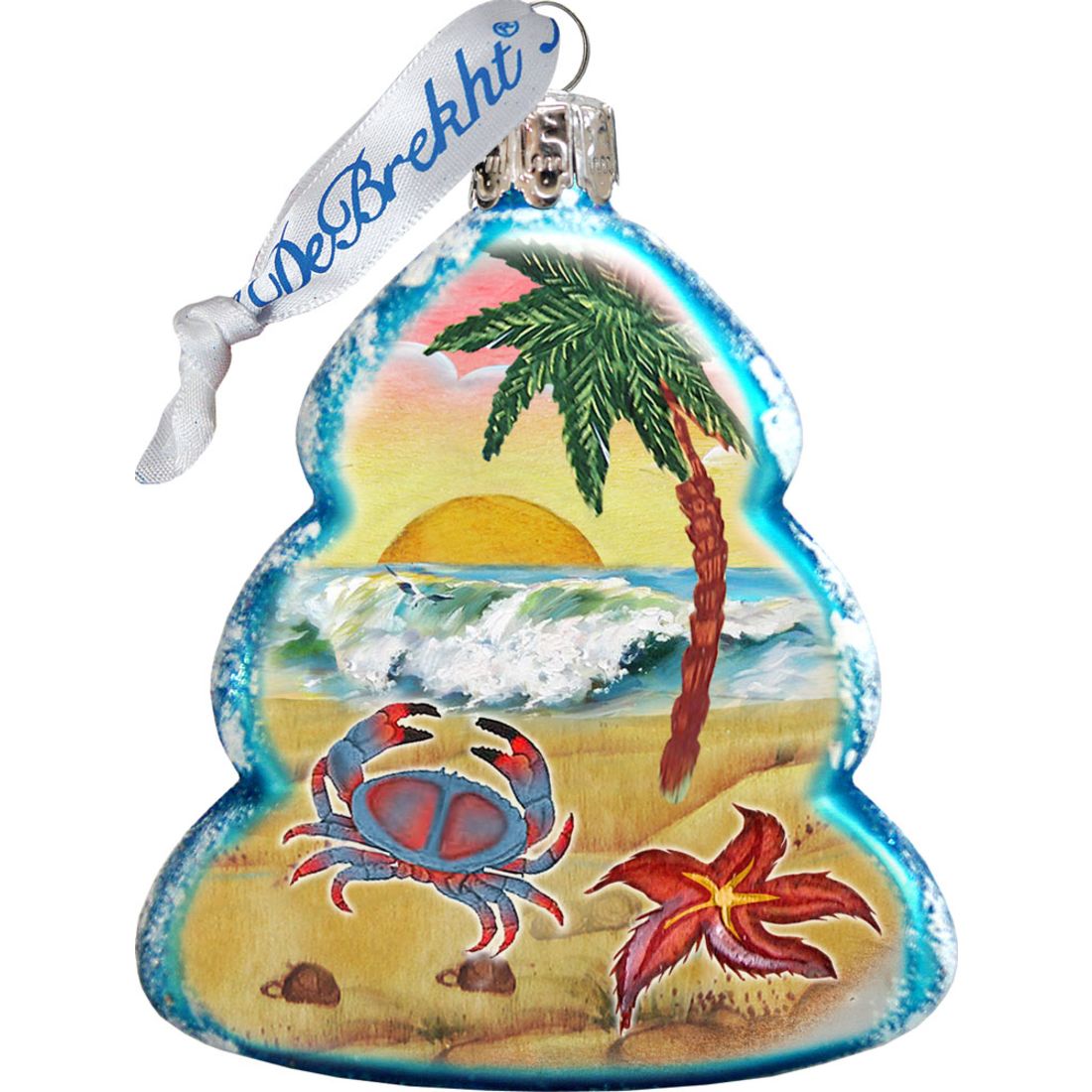 Fun at The Beach Mercury Glass Ornaments Set of 3 by G. DeBrekht - Coastal Holiday Decor - 770135S3