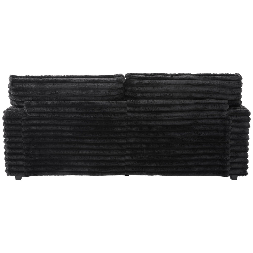 Oversized Double Chaise Lounge Sofa Bed With USB Ports And Cup Holders