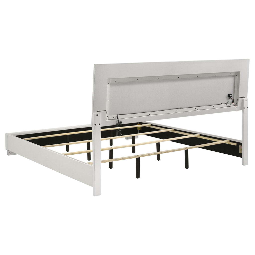 Strick & Bolton - High Gloss Panel Bed With LED Lights