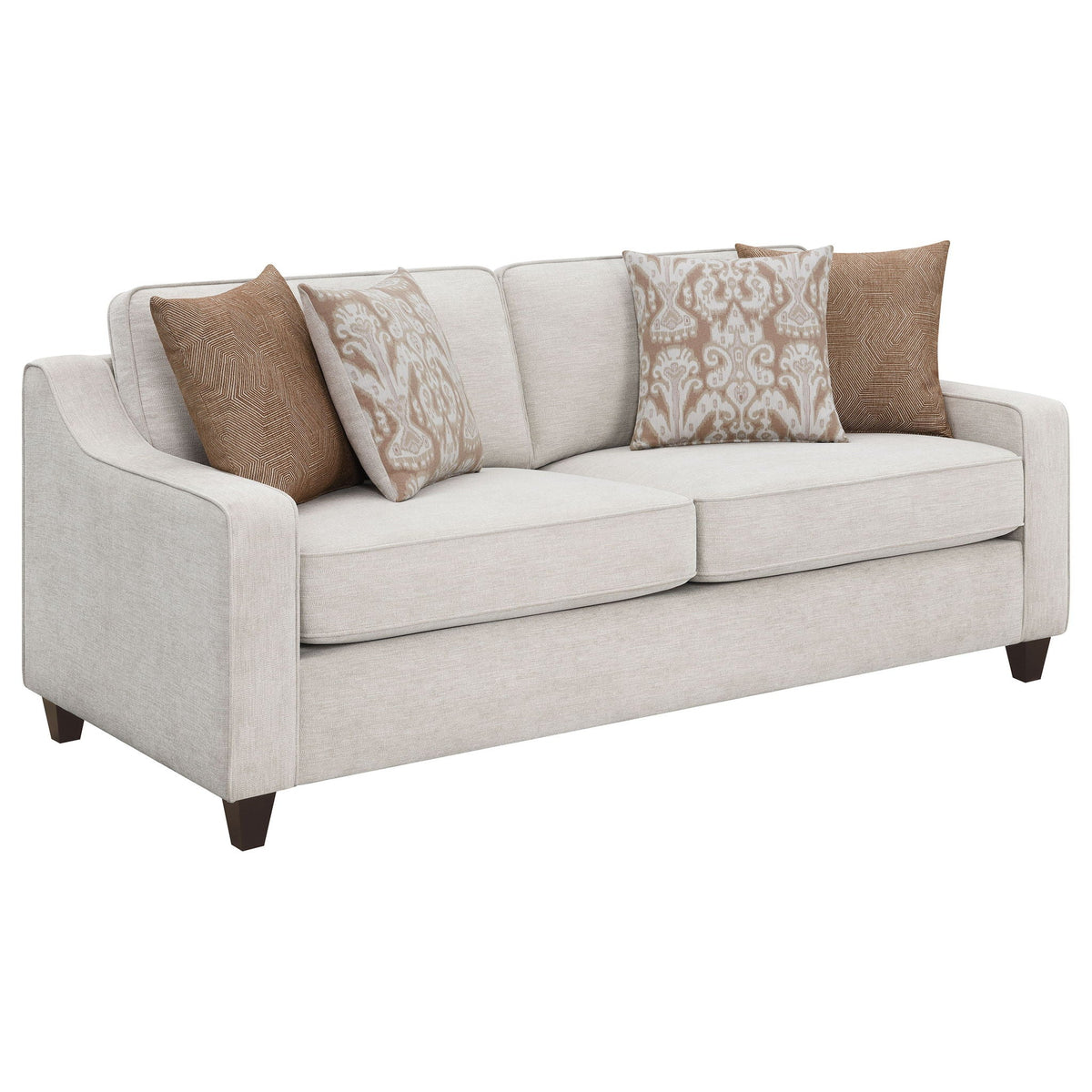 Mahaffey - Christine Upholstered Sloped Arm Sofa - Beige