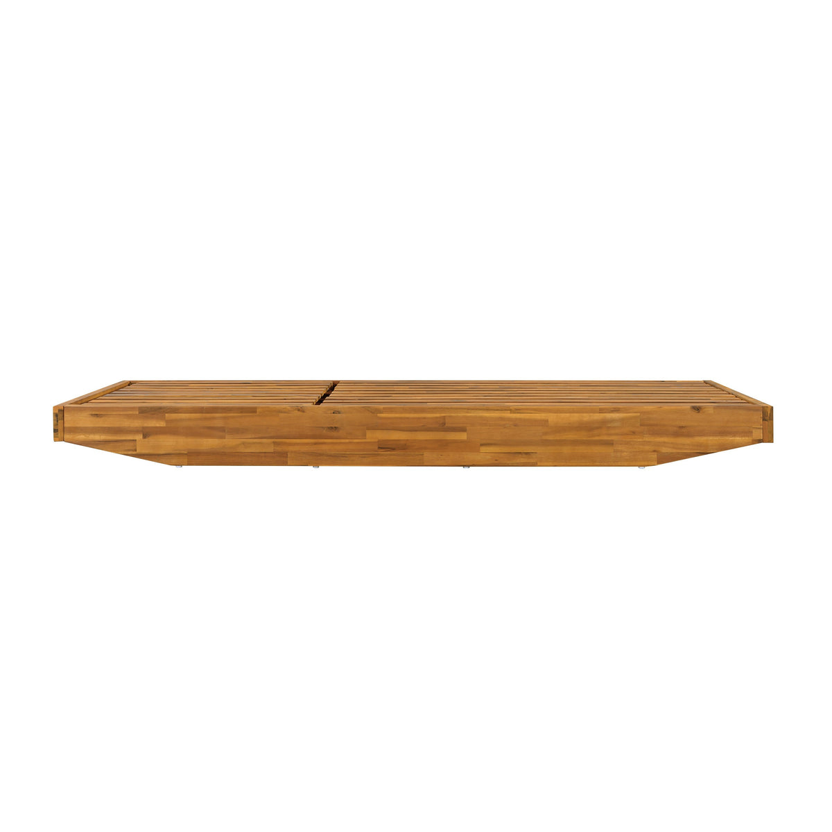 Modern Acacia Wood Outdoor Chaise Lounge