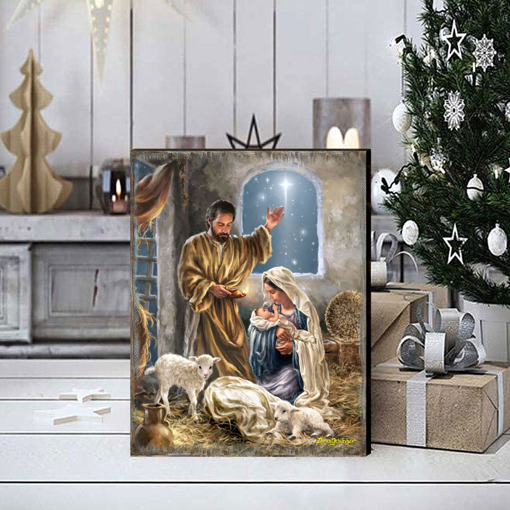 Regal Glory to God Wooden Wall Art by D. Gelsinger - Nativity Holiday Decor - 95677B-DG