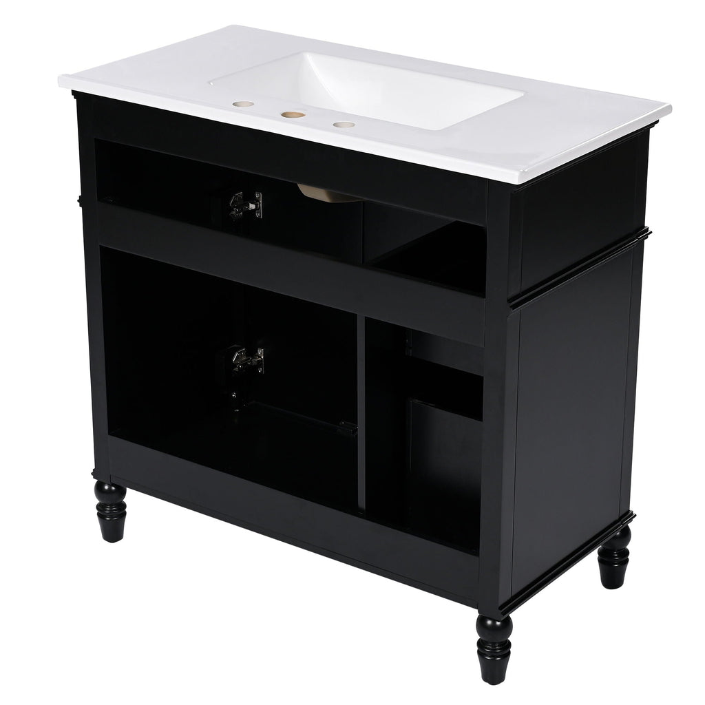 Bathroom Vanity With Sink, Freestanding Cabinet & Drawers