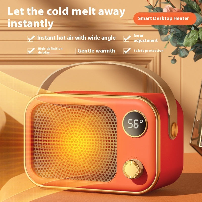 High-power Digital Display Warm Air Blower Desktop Office Small Heater
