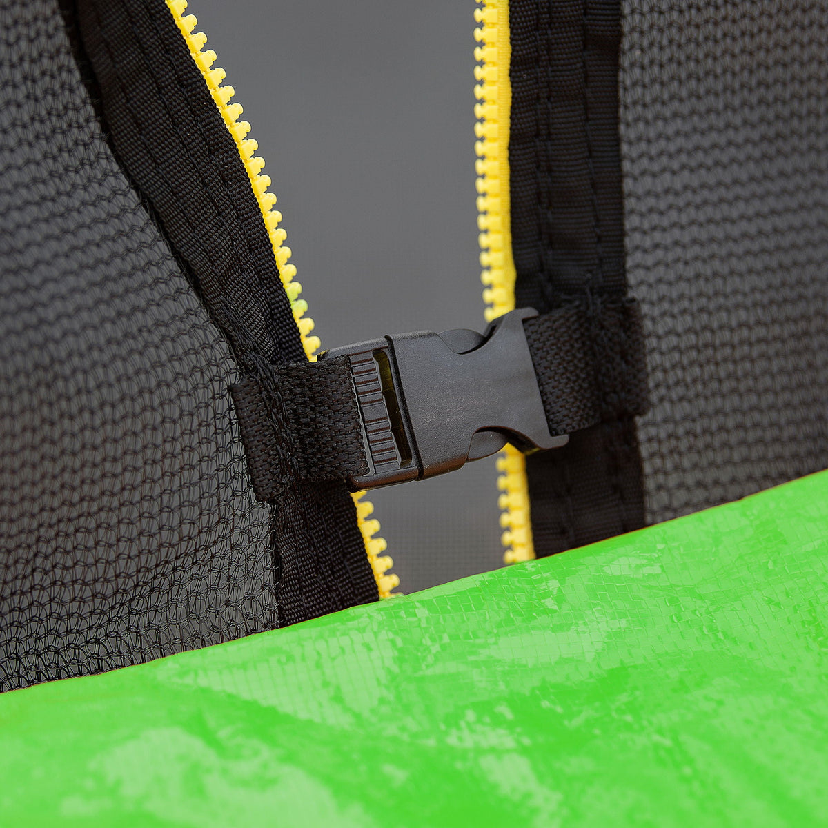 14Ft Trampoline With Basketball Hoop Inflator And Ladder (Inner Safety Enclosure) - Green