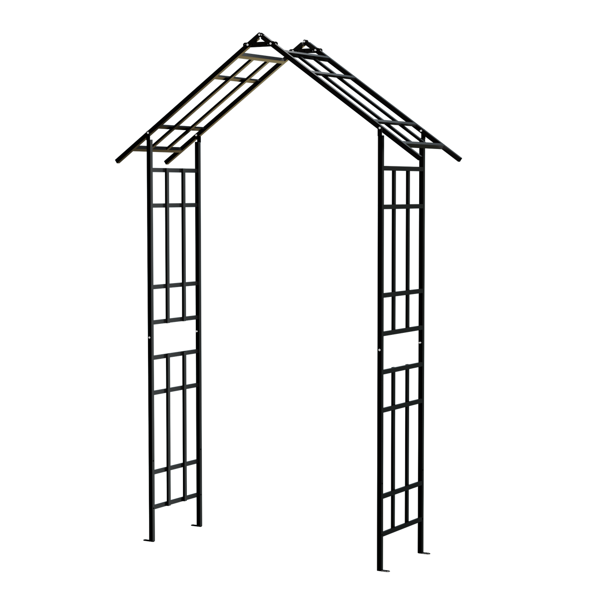 Metal Garden Arch with Adjustable Width for Climbing Plants