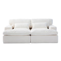 Double Chaise Lounge Chair, Oversized Upholstered Sleeper Cloud Couch