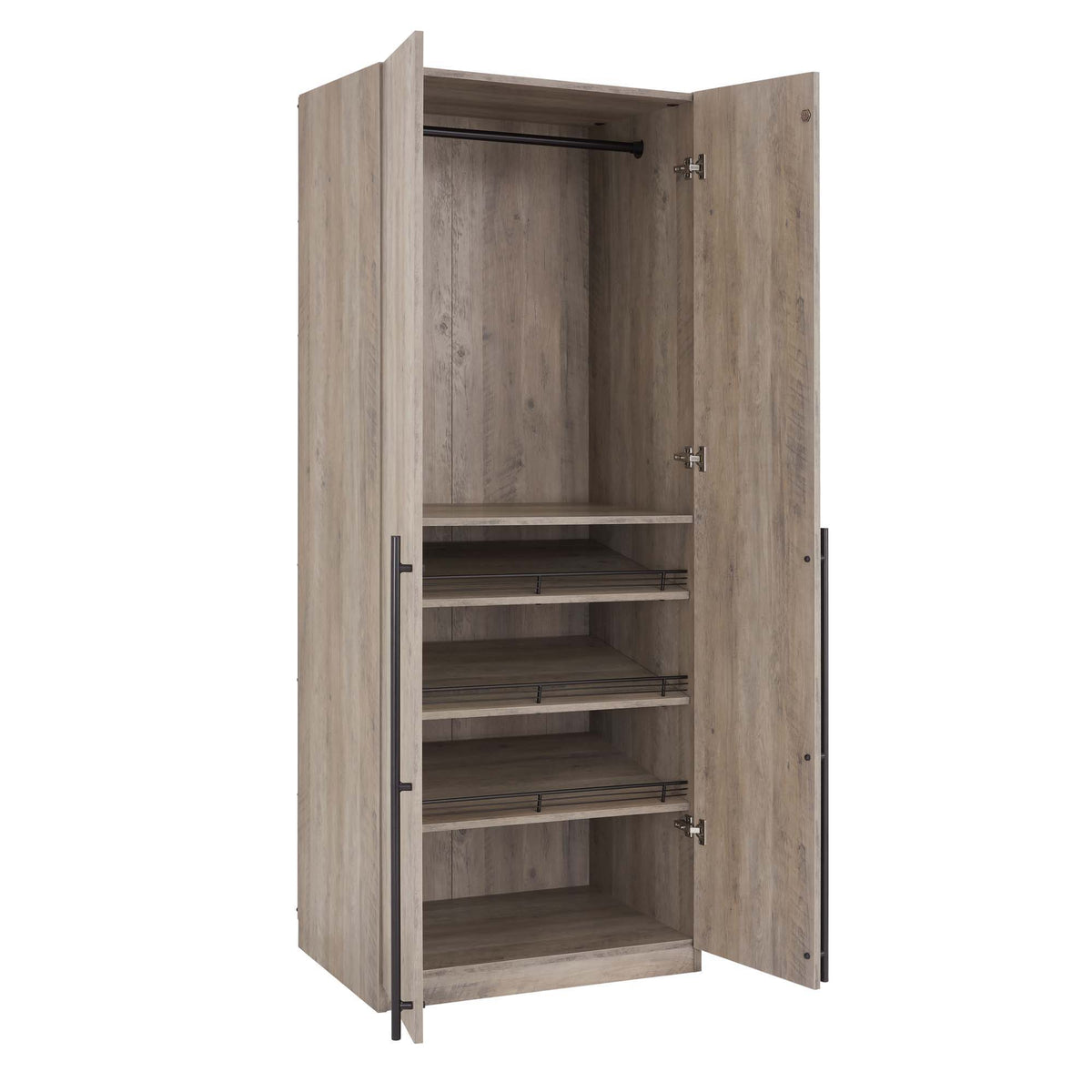 Lee - Free Standing Wardrobe Closet With Adjustable Shoe Shelves