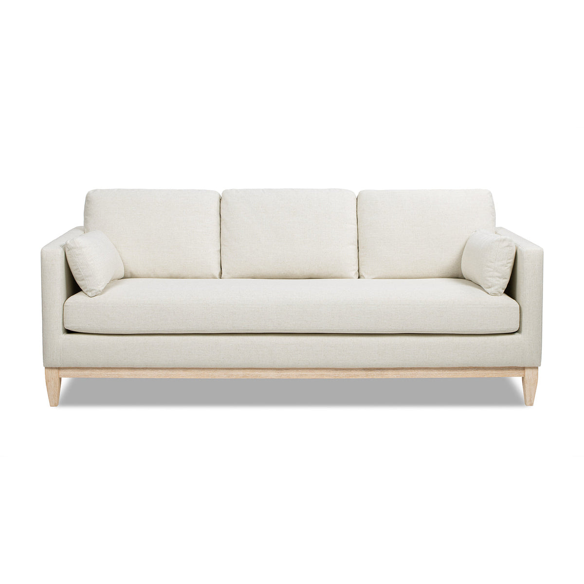 Knox 84' Modern Farmhouse Sofa, Flax White Linen