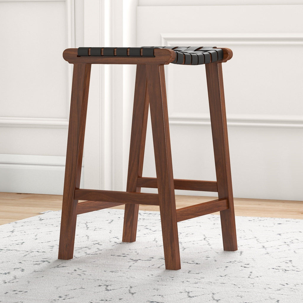 James - Mid-Century Modern Genuine Counter Stool