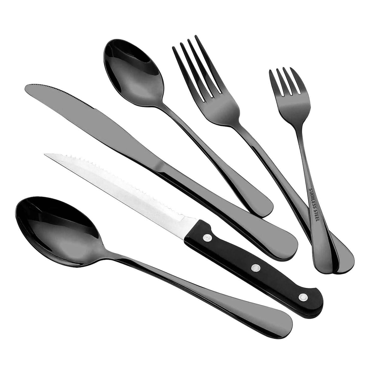 48-Piece: Stainless Steel Silverware Cutlery Set