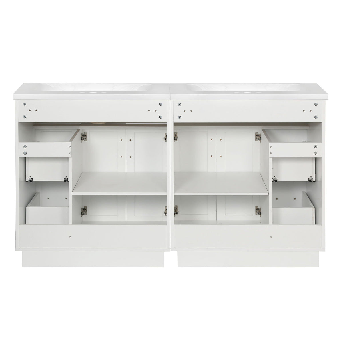 Bathroom Vanity With 2 Doors, 2 Drawers, Adjustable Shelf, Hidden Slides & Soft Close Hinges